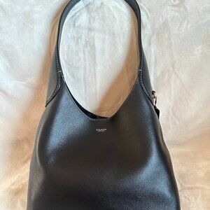 Pre-owned! Coach Brooklyn Shoulder Bag28 In Black Natural Grain Leather CU068